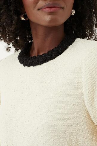 LifeShe Women's Long Sleeve Tweed Mini Dress Business Work Short Dress Elegant Cute Party Dresses in Kuwait