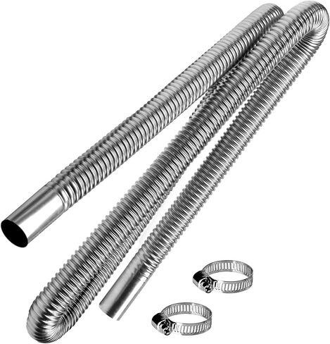 KXKZREN Stainless Steel Exhaust Pipe 24.5mm Inner Diameter Exhaust Extension Tube for Air Diesel Parking Heater, Fit to 24mm Thru Hull Exhaust Tube, Length 39.3" in Saudi Arabia