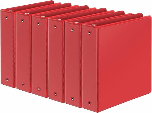 COMIX 3 Ring Binder 1 inch with Clear View Cover, 1" View Binder Holds 200 Sheets of US Letter Size Paper, 6 Pack (Dark Blue) in Saudi Arabia