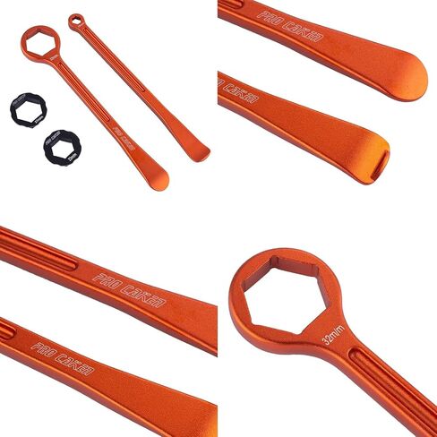 PRO CAKEN 10MM/0.39'' 13MM/0.51'' 22MM/0.87'' 27MM/1.06'' 32MM/1.26''Tire Iron Lever Tool Spoon Motorcycle Tire Change Kit Wrench Set Bead Buddy Kit Tire Repair Tool for European Bike XC SX XC EXCF in Saudi Arabia