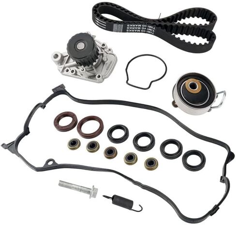 KAC New Engine Timing Belt Kit w/Water Pump Fits Civic DX EX GX LX 1.7 2001-2005 OEM# T312, T43175, 41115, 14400-PMM-A02, 14400-PLM-004, 14400-PMM-A01, TB312, 95312, 95312FN, B312, SB312, 40312 in Saudi Arabia