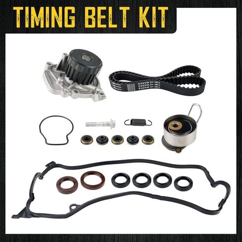 KAC New Engine Timing Belt Kit w/Water Pump Fits Civic DX EX GX LX 1.7 2001-2005 OEM# T312, T43175, 41115, 14400-PMM-A02, 14400-PLM-004, 14400-PMM-A01, TB312, 95312, 95312FN, B312, SB312, 40312 in Saudi Arabia