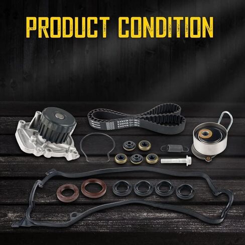 KAC New Engine Timing Belt Kit w/Water Pump Fits Civic DX EX GX LX 1.7 2001-2005 OEM# T312, T43175, 41115, 14400-PMM-A02, 14400-PLM-004, 14400-PMM-A01, TB312, 95312, 95312FN, B312, SB312, 40312 in Saudi Arabia