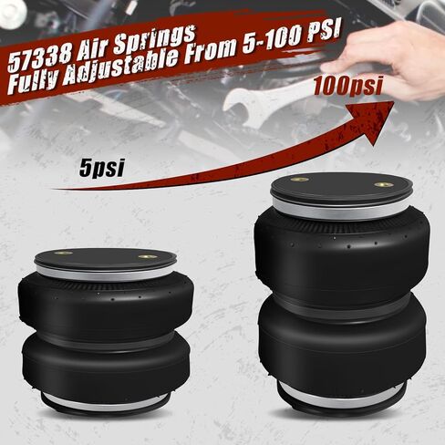 57338 Air Suspension Spring Kit，Fit for 2011-2019 Chevrolet Silverado 2500HD/3500HD and GMC Sierra 2500HD 3500HD,Air Assist Spring Kit ，Level Your Vehicle When Towing or Hauling a Heavy Load in Kuwait
