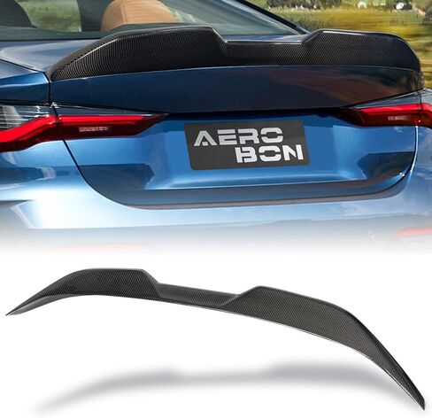 AeroBon Real Carbon Fiber Trunk Spoiler Compatible with 2021-2024 BMW 4 Series G22 Coupe and M4 G82 Coupe Spoiler (H Style) in Kuwait