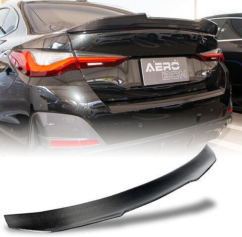 AeroBon Real Carbon Fiber Trunk Spoiler Compatible with 2021-2024 BMW 4 Series G22 Coupe and M4 G82 Coupe Spoiler (H Style) in Kuwait