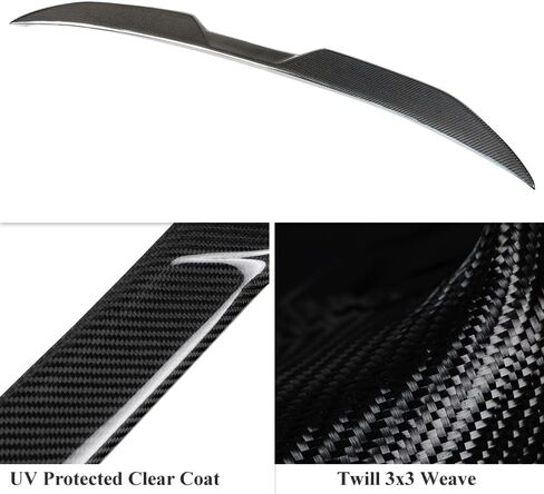 AeroBon Real Carbon Fiber Trunk Spoiler Compatible with 2021-2024 BMW 4 Series G22 Coupe and M4 G82 Coupe Spoiler (H Style) in Kuwait