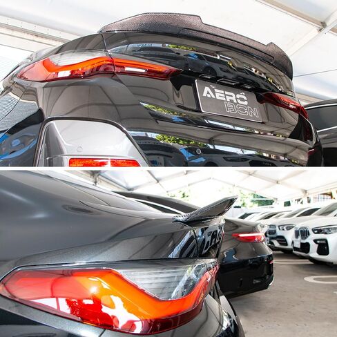 AeroBon Real Carbon Fiber Trunk Spoiler Compatible with 2021-2024 BMW 4 Series G22 Coupe and M4 G82 Coupe Spoiler (H Style) in Kuwait