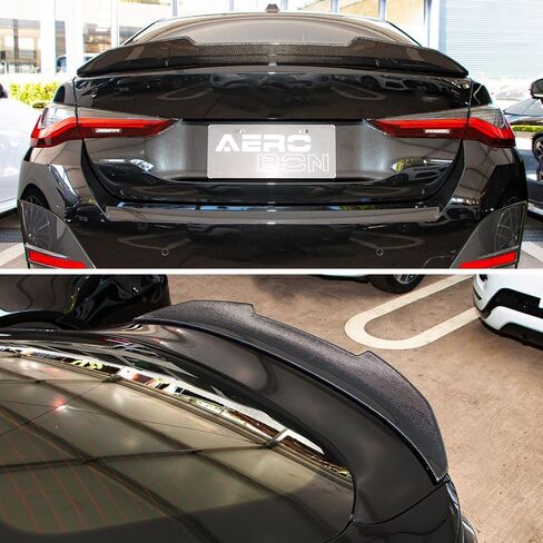 AeroBon Real Carbon Fiber Trunk Spoiler Compatible with 2021-2024 BMW 4 Series G22 Coupe and M4 G82 Coupe Spoiler (H Style) in Kuwait