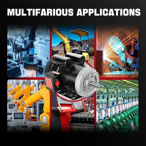 ATO 1 hp (0.75 kW) Air Compressor Motor, 115/ 230V, 5/8" Shaft Low Noise Air Compressor Electric Motor CW/CCW Rotation,for Air Compressor General Equipment in Kuwait