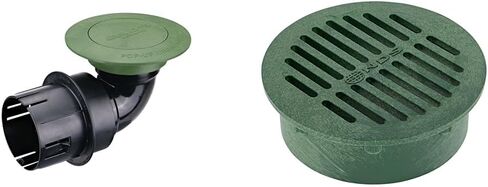 NDS 322G* Pop-Up Drainage Emitter with Elbow, fits 3-Inch Sewer and Drain Pipe, Works with Drainage Systems Including Catch Basins and Channel Drains, Green in Kuwait