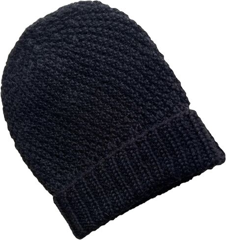 Beanie Hat for Men Women Warm Winter Hats 100% Baby Alpaca Rice Stitch Knit Cuffed Beanie Cap Unisex in Saudi Arabia
