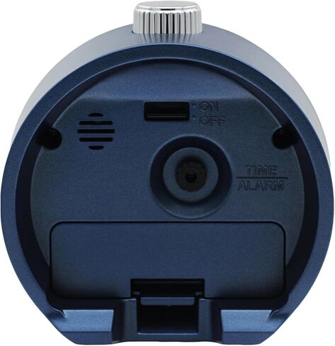 Seiko Mai Modern Non Ticking Bedroom Alarm Clock, 4 Inch, Metallic Blue/Red in Kuwait
