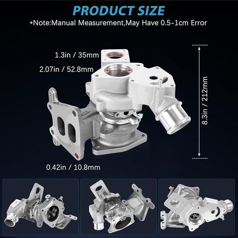 شاحن توربيني متوافق مع Honda Accord 6A0-F4-T/C 2018 2019 2020 2021 2022 2023، EX/LX/SE/Sport/Touring، مجموعة شاحن توربيني صغير 1.5L L4، استبدال 000204-0044,180810528E in Kuwait