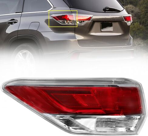Tail Light Assembly Compatible with 2014 2015 2016 Toyota Highlander, Replacement for 815600E100 TO2804120 Rear Outer Brake Tail lamp Taillight Assembly Left Driver Side in Kuwait