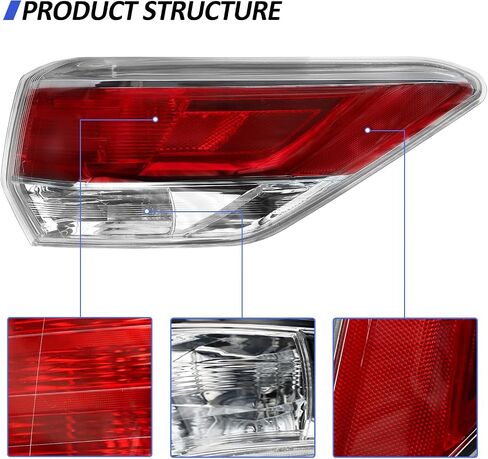 Tail Light Assembly Compatible with 2014 2015 2016 Toyota Highlander, Replacement for 815600E100 TO2804120 Rear Outer Brake Tail lamp Taillight Assembly Left Driver Side in Kuwait