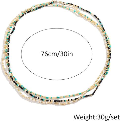 Boho African Waist Beads Chains - Layered Shell Bead Belly Chain, Stylish Body Jewelry for Bikini Beach Accessorizing, Ideal for Women and Girls in Kuwait