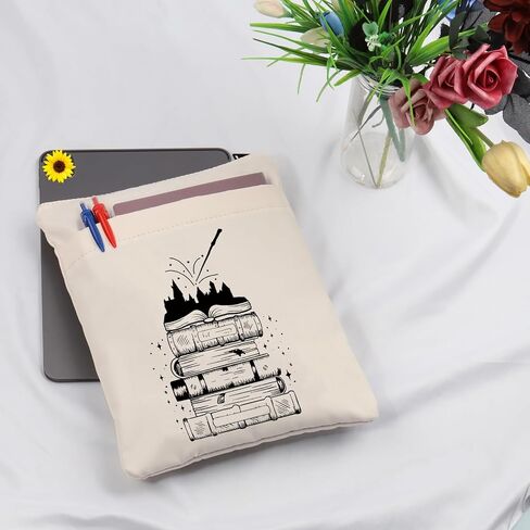 JNIAP Wizard Magical Book Sleeve with Zipper Pocket for Book Lovers Wizard Gift Book Cover Protector Pouch for Hardcover Paperback Librarian Bookish Bookworm Gift Reading Lover Reader Gift in Saudi Arabia