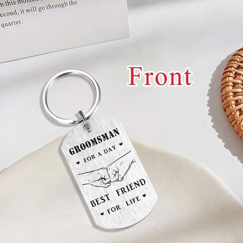 Alotozo Wedding Day Keychain - Bridal Shower Gifts for Bride Groom Groomsmen Bridesmaid Maid of Honor Father in Kuwait