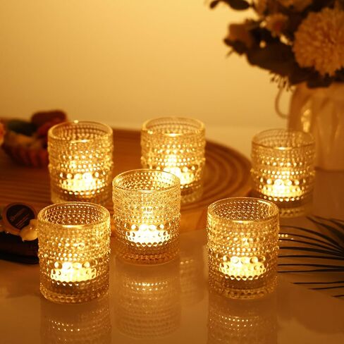 Tea Lights Candle Holder Set of 24, Clear Glass Votive Candle Holders for Table Centerpiece, Wedding Party, Christmas, Home Decor in Saudi Arabia