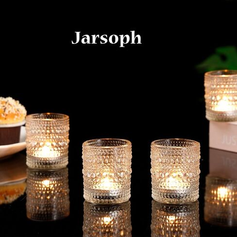 Tea Lights Candle Holder Set of 24, Clear Glass Votive Candle Holders for Table Centerpiece, Wedding Party, Christmas, Home Decor in Saudi Arabia