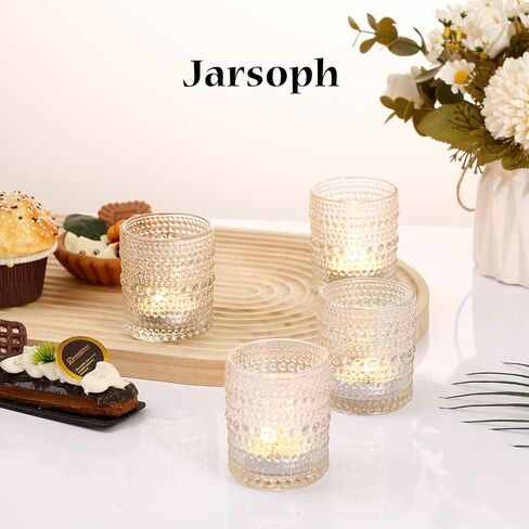 Tea Lights Candle Holder Set of 24, Clear Glass Votive Candle Holders for Table Centerpiece, Wedding Party, Christmas, Home Decor in Saudi Arabia