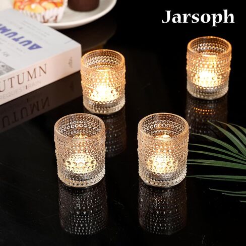 Tea Lights Candle Holder Set of 24, Clear Glass Votive Candle Holders for Table Centerpiece, Wedding Party, Christmas, Home Decor in Saudi Arabia