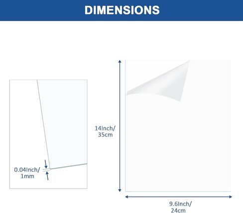 6 Pack Clear Plexiglass Sheets 8×10"×0.04" Thin PET Plexiglass Sheets for Craft Projects Easy-Process Transparent Flexible Plastic Blanks Sheeting for Picture Frames in Saudi Arabia
