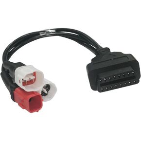 JUTA OBD2 Adapter Cable - 3-in-1 16 pin to 6 pin 4 pin 3 pin OBD Diagnostic Cable - OBD2 to OBD1 6 pin 4 pin 3 pin Plug Adapter for Motorcycle