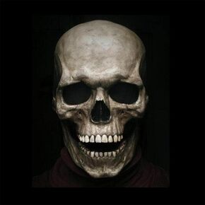 Skull Skeleton Mask with Moving Jaw Ghostface Mask Scary Halloween Mask for Adult Costume Cosplay Party Props