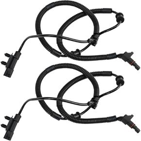 TRQ Front ABS Wheel Speed Sensor Set Compatible with 2007-2011 Dodge Nitro 2008-2012 Jeep Liberty
