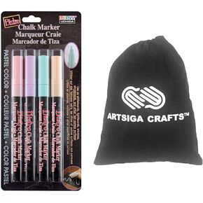 Bistro Chalk Marker Fine Point Set 4/Pkg-Pastel Yellow, Pink, Green & Blue