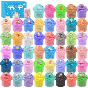 Mini Butter Slime Kit,45 Pack Scented Slime Party Favor Gifts,DIY Putty Slime Toys for Kids,Soft & Non-Sticky,Stress Relief Toy for Girls and Boys