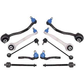 TOPAZ 10 Pcs Front Upper & Lower Suspension Control Arms Tie Rod End Sway Bar Replacement for Mercedes-Benz C230 C240 C280 C320 CLK320 CLK350