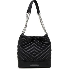 A | X ARMANI EXCHANGE Victoria Small Bucket Bag, Black
