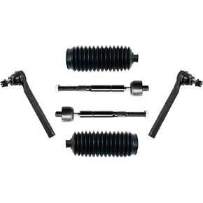 PartsW - 6 Pc Front Steering Kit For Honda Odyssey 2005-2009 Excluding Touring Models/Honda Odyssey 2010 All Models/Outer & Inner Tie Rod Ends with Rack & Pinion Bellow Boots