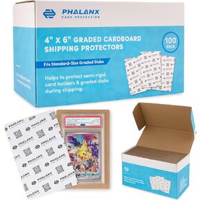 Phalanx - Graded Trading Card Shipping Protector, Precut Cardboard Card Protector for Trading Card Packaging, Card Protectors for Shipping, Rigid Mailers 4 x 6 inches, 100 ct in Kuwait