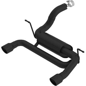 BORLA 1194CB Axle-Back Performance Exhaust System for 2018 Jeep Wrangler JL & JLU 4 Cyl. T-304 Stainless Steel ATAK Sound Dual Split Rear Exit Single 3.5" Round Coated Black Tip On Each Side