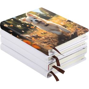 4 PCS Sublimation Blank Notebooks, Faux Leather Journal Notebooks, DIY Small Notebook Notepads, A6-200 PagesCustomizable Hardcover Blank Notebooks for School Office Supplies