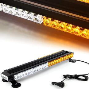 26 بوصة 54 LED 7 أوضاع فلاش مستشار المرور مزدوج الجانب للتحذير في حالات الطوارئ، سقف السيارة العلوي، شريط ضوء ستروب مع قاعدة مغناطيسية لبناء الشاحنة السرية أو السحب