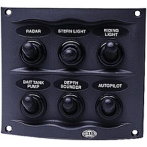 Hella H73070041 Gray 2-Row 6-Way Compact Switch Panel, Multi, 2.17" D x 4.21" W x 3.74" H