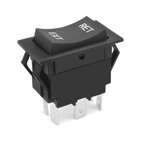 30 Amp DPDT Momentary Switch, On-Off-Momentary On Rocker Switch 6 Pin for Many Fifth Wheel Jacks and RV Landing Gear Switch