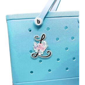 MOZOM Alphabet Charms for Bogg Bag, Letter L Bogg Bag Charms Accessories,Decorative Charm for Beach Tote Bag Rubber Beach Bag
