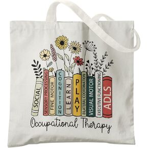 Occupational Therapist Gifts,OT Gifts, Occupational Therapist Canvas Tote Bags for Women, Reusable Grocery Bags