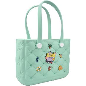 Medium Rubber Beach Bag for Women Waterproof Washable Beach Tote Bag for the Beach Boat Pool Sports