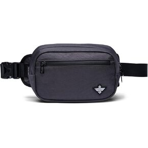 Fortuna Crossbody Fanny Pack Waterproof Casual Daypack Sling Bag (Jet Black)