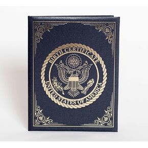 United States Birth Certificate Holder – Navy Blue Cover with Gold American Eagle Seal | Ideal Newborn Gift, Baby Keepsake, Unisex Birth Certificate Protector