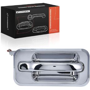 A-Premium Front Right Passenger Side Exterior Door Handle Compatible with Hummer H2 2003-2009, Chrome
