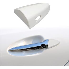 Front Driver Side Ouside Door Handle Key Cap, Exterior Key Hole Trim Compatible with Lexus ES350 2007-2012 LS460 2007-2017 LS600hl 2008-2016 69218-33010 (Silver)