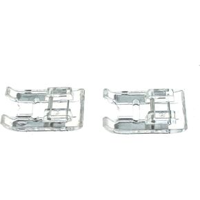 2PCS 5mm Clear Applique Presser Foot Sewing Presser Foot Satin Stitch Presser Foot Suitable for Low Shank Snap Singer and Babylock and Elna Sewing Machines